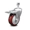 Service Caster 4 Inch Maroon Polyurethane Wheel Swivel 1/2 Inch Stem Caster with Total Lock Brake SCC-TSTTL20S414-PPUB-MRN-121315 - alternate 1